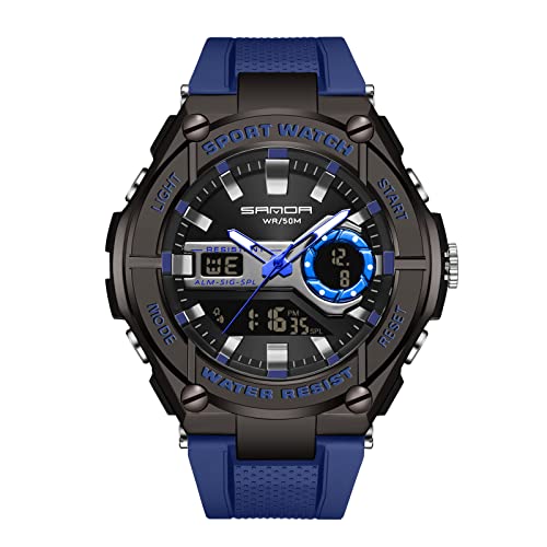 rorios Herren Uhren Digitaluhren mit Alarm Timer Leuchtend Uhr Militär Armbanduhr für Männer Jungen Outdoor Elektronische Uhr von rorios
