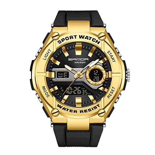 rorios Herren Uhren Digitaluhren mit Alarm Timer Leuchtend Uhr Militär Armbanduhr für Männer Jungen Outdoor Elektronische Uhr von rorios
