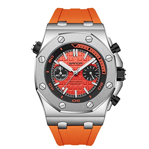 rorios Herrenuhren Analogue Quartz Uhren Mode Leuchtend Uhr für Herren Männer Multi Zifferblatt wasserdichte Armbanduhr von rorios