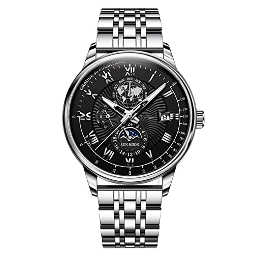 rorios Herrenuhren Business Leuchtend Uhren mit Edelstahlarmband Wasserdicht Quartz Armbanduhren für Männer Herren von rorios