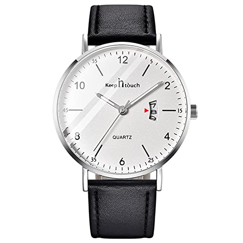 rorios Herrenuhren wasserdichte Analoge Quarzuhr Männer Casual Leuchtend Uhr Einfachheit Design Armbanduhr Datum Kalender Lederarmband Uhr für Herren von rorios