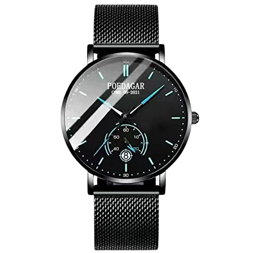 rorios Lässiger Herrenuhren Analogue Quartz Uhr Leuchtende Armbanduhr wasserdichte Uhr für Herren Männer von rorios