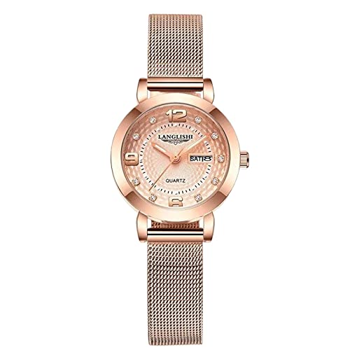 rorios Mode Damenuhr Leuchtende Quarz Armbanduhren mit Edelstahlband Wasserdicht Diamant Frauen Uhren rorios Mode Damenuhr Leuchtende Quarz Armbanduhren mit Edelstahlband Wasserdicht Diamant Frauen Uhren von rorios