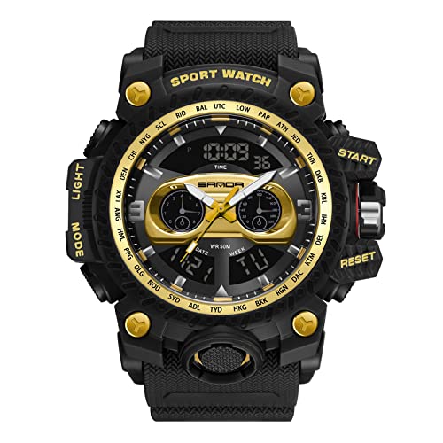 rorios Sport Herren Uhren Outdoor Digitaluhren mit Alarm Timer Militär Kalender Armbanduhr für Männer Jungen von rorios