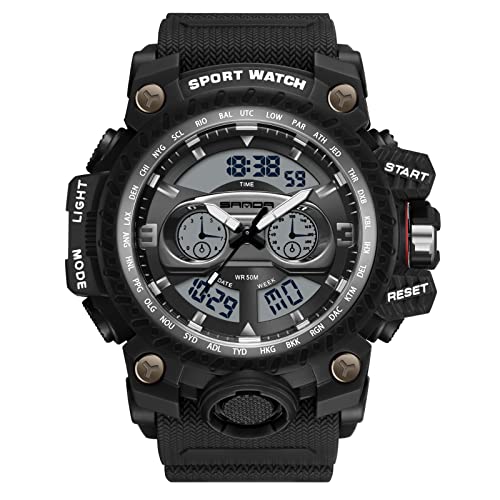 rorios Sport Herren Uhren Outdoor Digitaluhren mit Alarm Timer Militär Kalender Armbanduhr für Männer Jungen von rorios