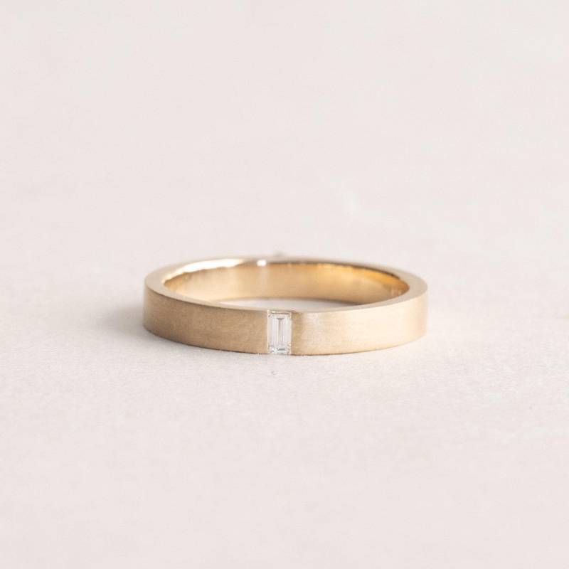 14K Gelbgold Baguette Diamant Bandring 0.6 Ct von roseandchoc