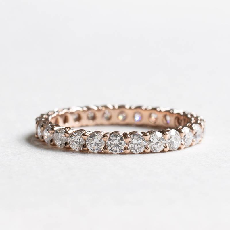 14K Rosegold Lab Diamant Eternity Ring - 1.45 Tcw Ehering von roseandchoc