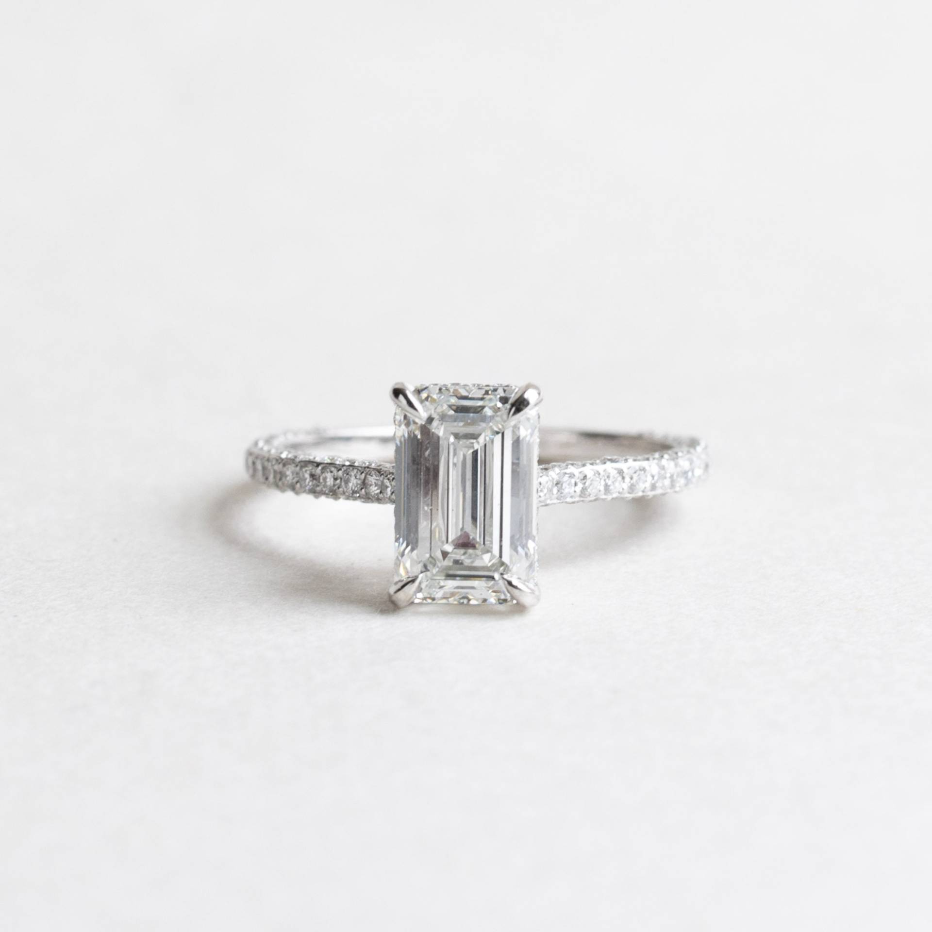 3 Karat Diamant-Verlobungsring Im Smaragdschliff, Verlobungsring Aus Weißgold von roseandchoc