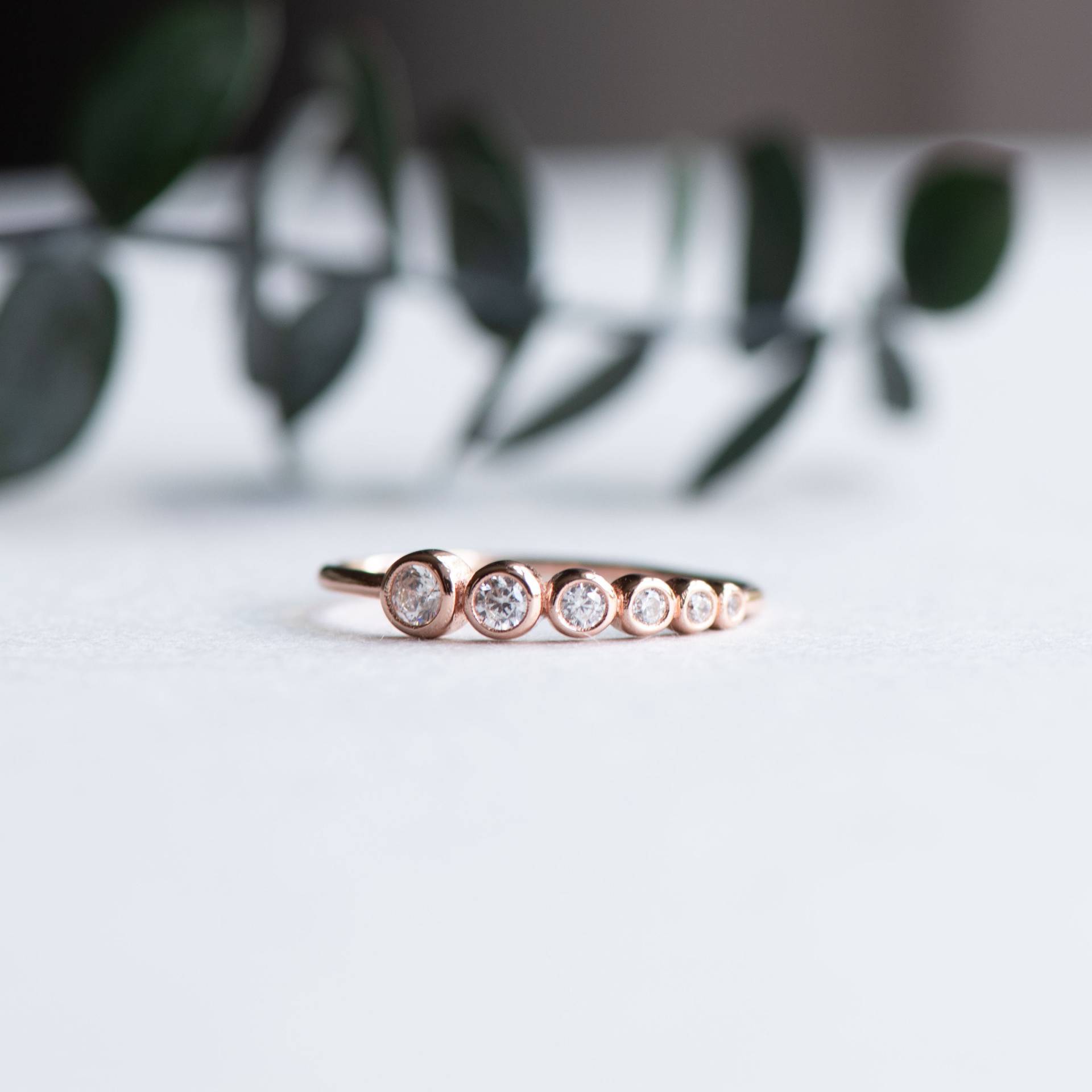 Rose Gold Vermeil Ring, Verlobungsring, Jubiläumsgeschenk, Stacker & Choc Ring von roseandchoc