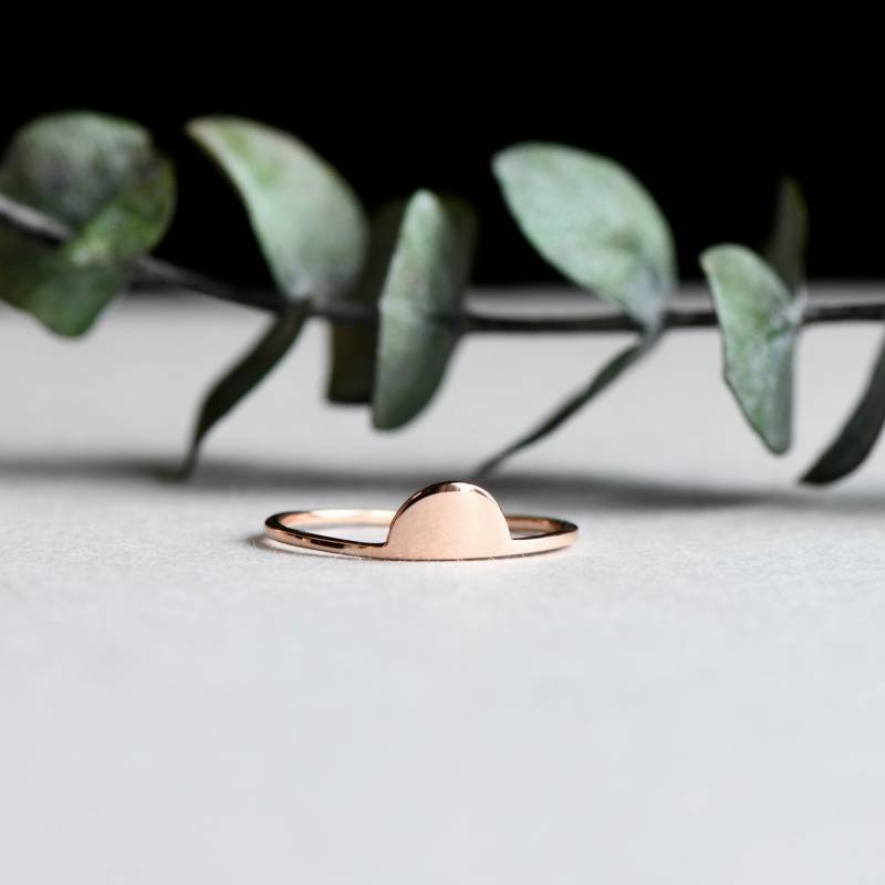 Rosegold Vermeil Ring, 925 Sterling Silber, Roseandchoc Stacking Minimalist Ring von roseandchoc