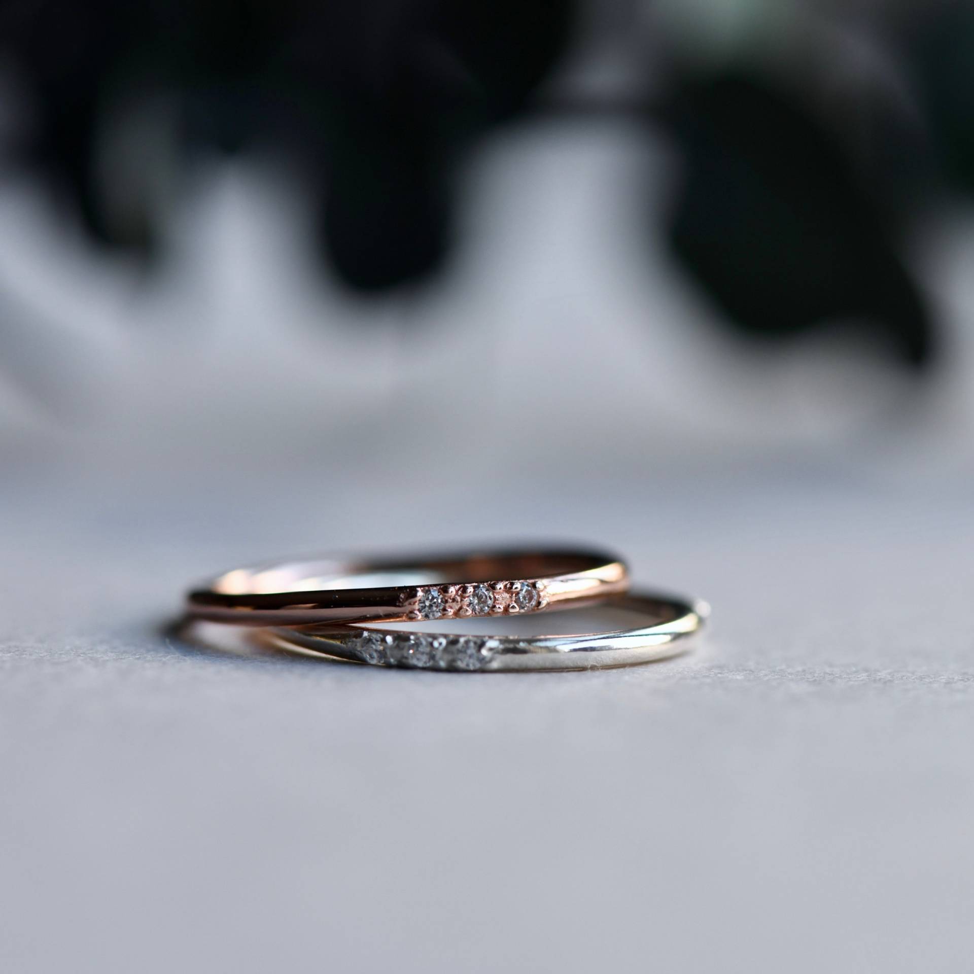 Rosegold Vermeil Simple Ban, 925 Sterling Silber, Ring, Roseandchoc Stacking Minimalist Ring 204 von roseandchoc