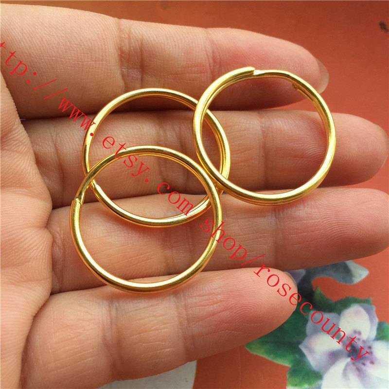 Großhandel 100 Stück 25mm Silber/Gold/Antik Bronze Schlüsselanhänger RingeDoppel-Stark Großhandel 100 Stück 25mm Silber/Gold/Antik Bronze Schlüsselanhänger RingeDoppel-Stark von rosecounty