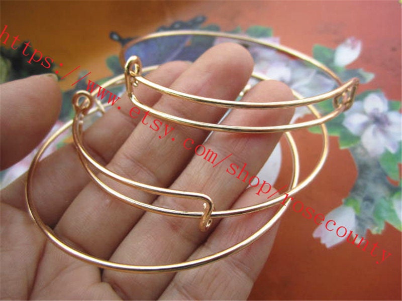 100 Stk Kc Gold Verstellbare Armreif-Rohlinge | 64mm 100 Stk Kc Gold Verstellbare Armreif-Rohlinge | 64mm von rosecounty