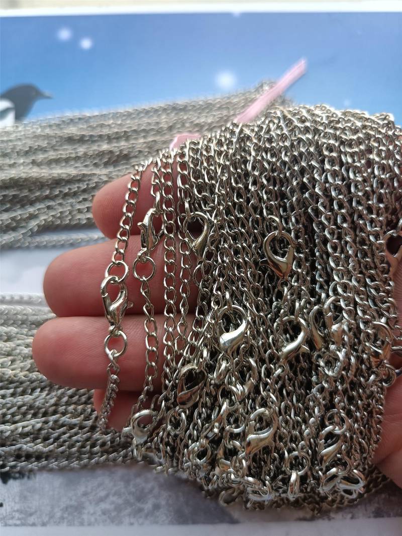 Matt Weiße Kabelketten Mit Karabinerverschluss | 50 Stück von rosecounty