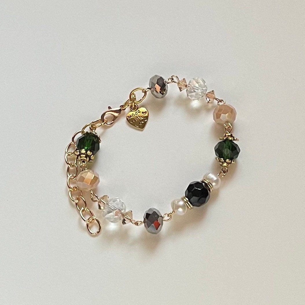 Kristall Perlen Armband von rosemeadowcrafts