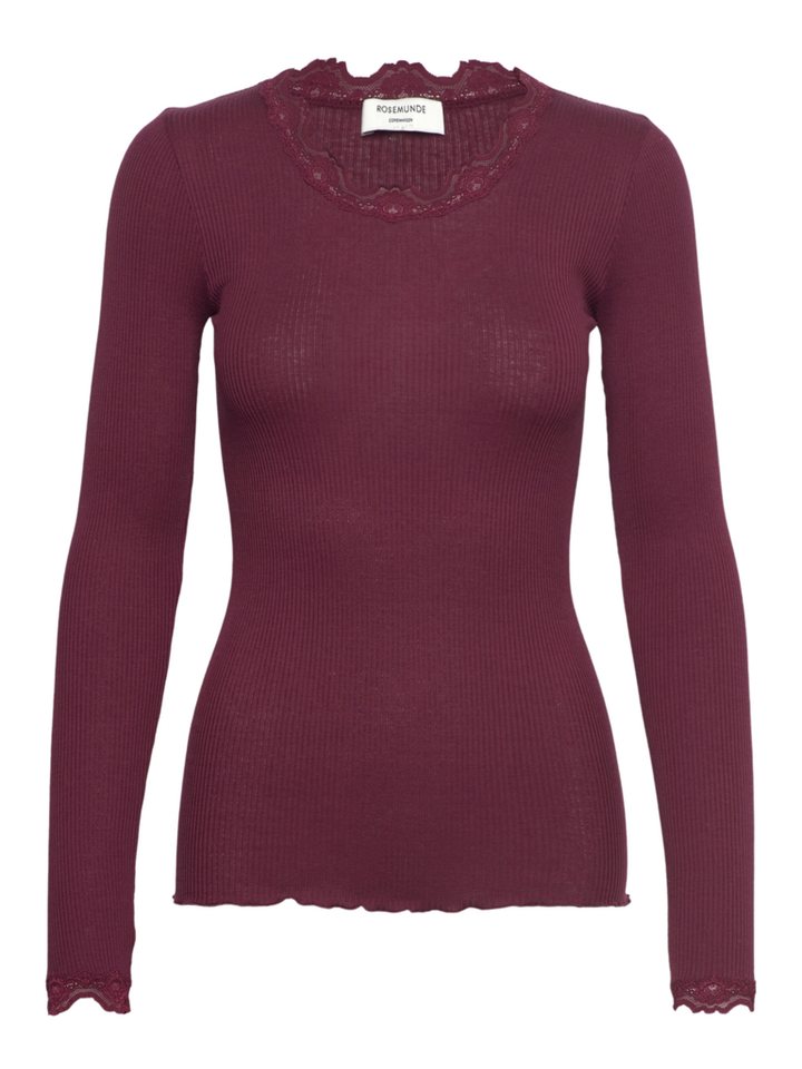 rosemunde Longsleeve Babette silk shirt Langarm, mit Spitze, feminin, bequem, Seide- /Baumwollmischung von rosemunde