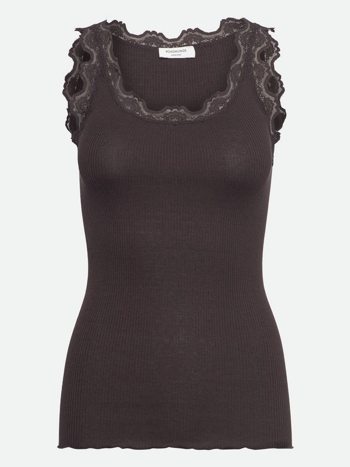 rosemunde Tanktop Babette Silk Top Vintage-Spitzenbesatz, breite Träger, feminin, bequem, Seidenmix von rosemunde