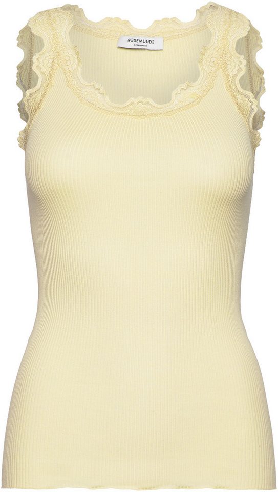 rosemunde Tanktop Babette Silk Top Vintage-Spitzenbesatz, breite Träger, feminin, bequem, Seidenmix von rosemunde