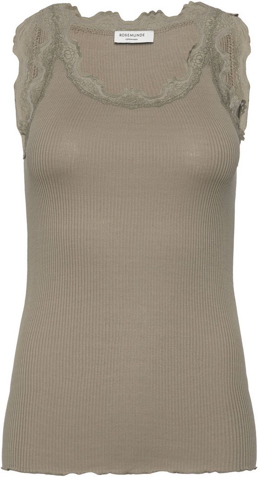 rosemunde Tanktop Babette Silk Top Vintage-Spitzenbesatz, breite Träger, feminin, bequem, Seidenmix von rosemunde
