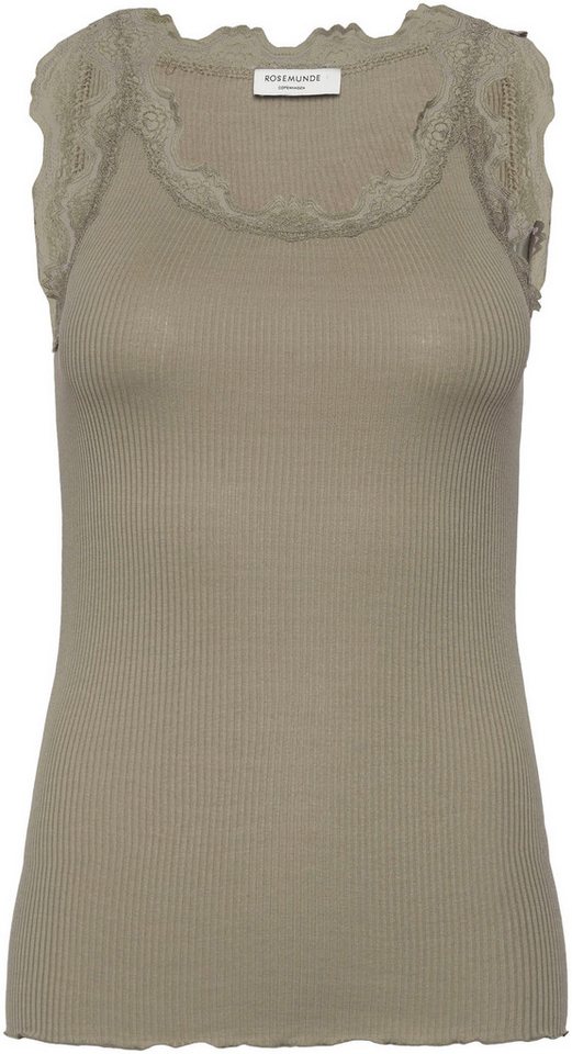 rosemunde Tanktop Babette Silk Top Vintage-Spitzenbesatz, breite Träger, feminin, bequem, Seidenmix von rosemunde