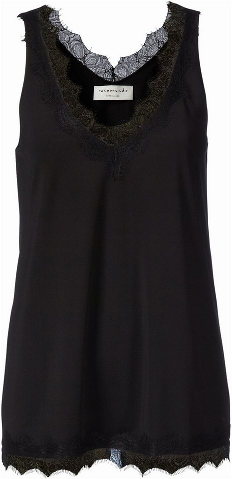 rosemunde Unterziehshirt Billie Tank Top mit wunderschönem Vintage-Spitzenbesatz an V- Ausschnitt und Saum von rosemunde