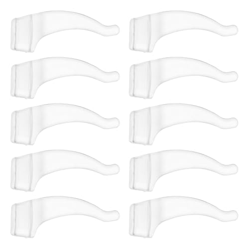 ROSENICE 20 Paar weiche Silikon Brillen Anti-Rutsch Ohrpolster (Transparent) von rosenice