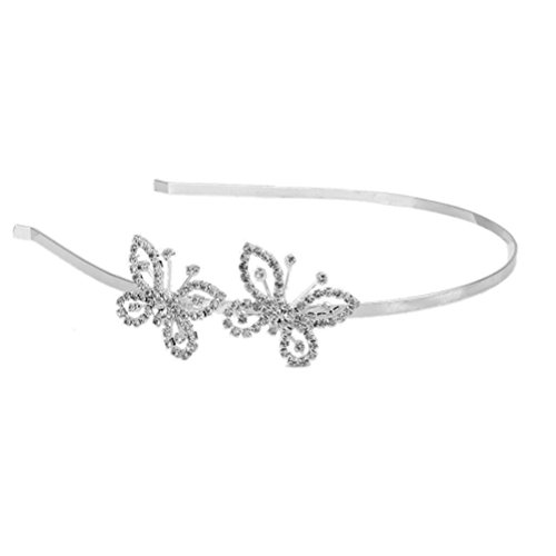 ROSENICE Diadem Hochzeit Krone Haarband Stirnband Haarreif Kristall Schmetterling Brautschmuck von rosenice