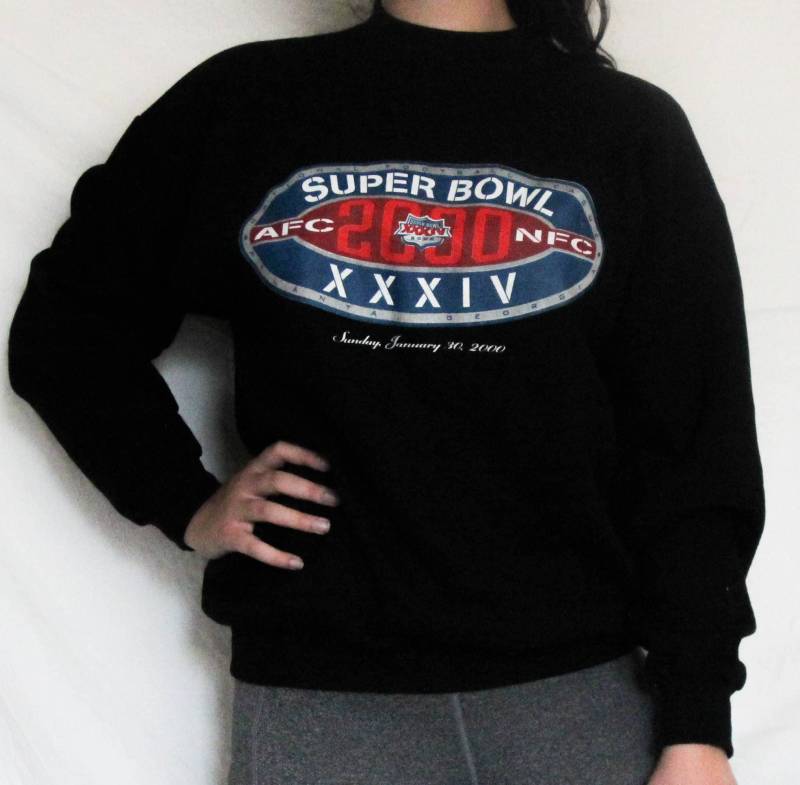 Vintage Schwarze Superbowl 2000 Crewneck Vintage Schwarze Superbowl 2000 Crewneck von rosethreadss
