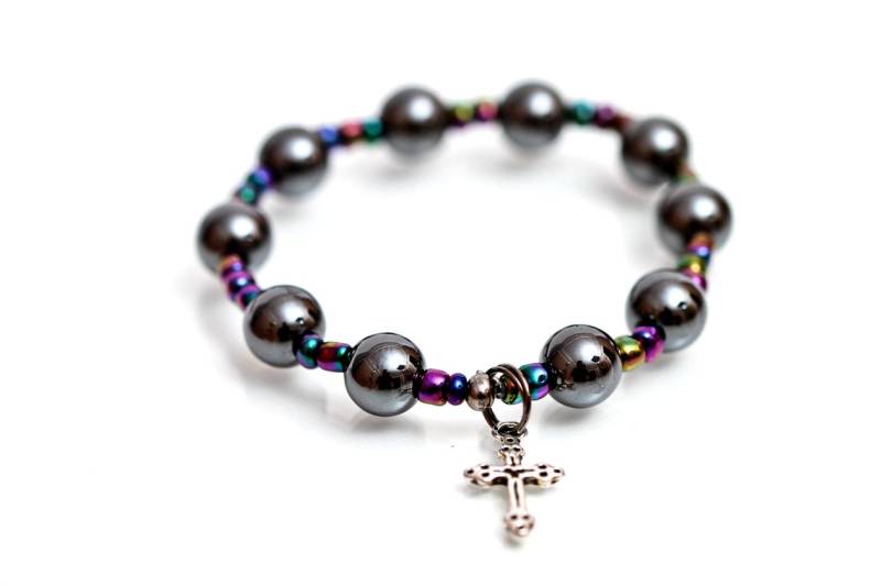 M-003 Hämatit Handmade Rosenkranz Armbänder | 10 Mm Größe M-003 Hämatit Handmade Rosenkranz Armbänder | 10 Mm Größe von rosiesbracelets