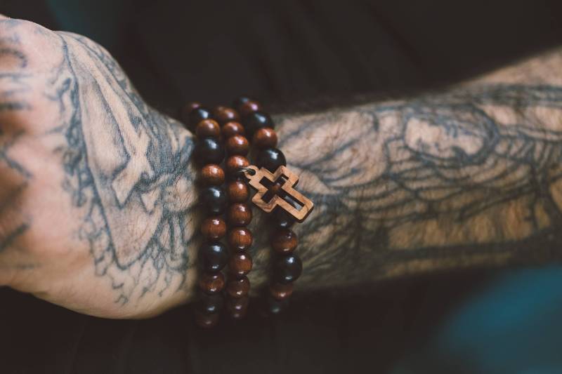 Triple Wood 8 Mm/Handgefertigte Christian, Rosenkranz & Kein Kreuz Armbänder von rosiesbracelets