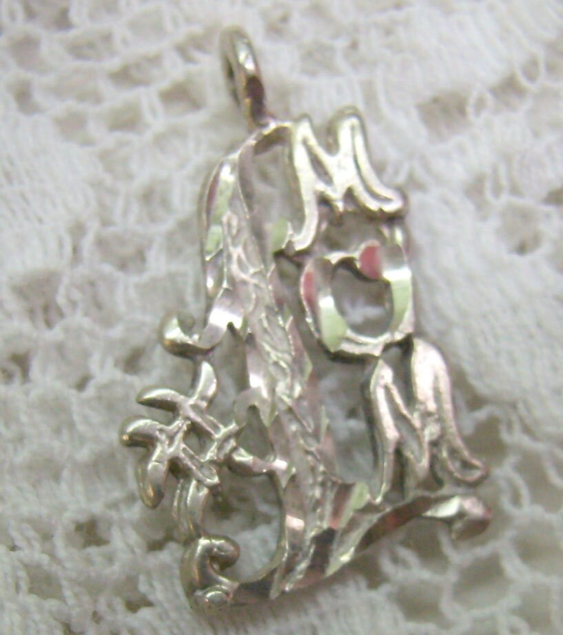 Vintage #1 Sterling Silber Anhänger - Gebürstetes Vintage #1 Sterling Silber Anhänger - Gebürstetes von rosiesvintageshop