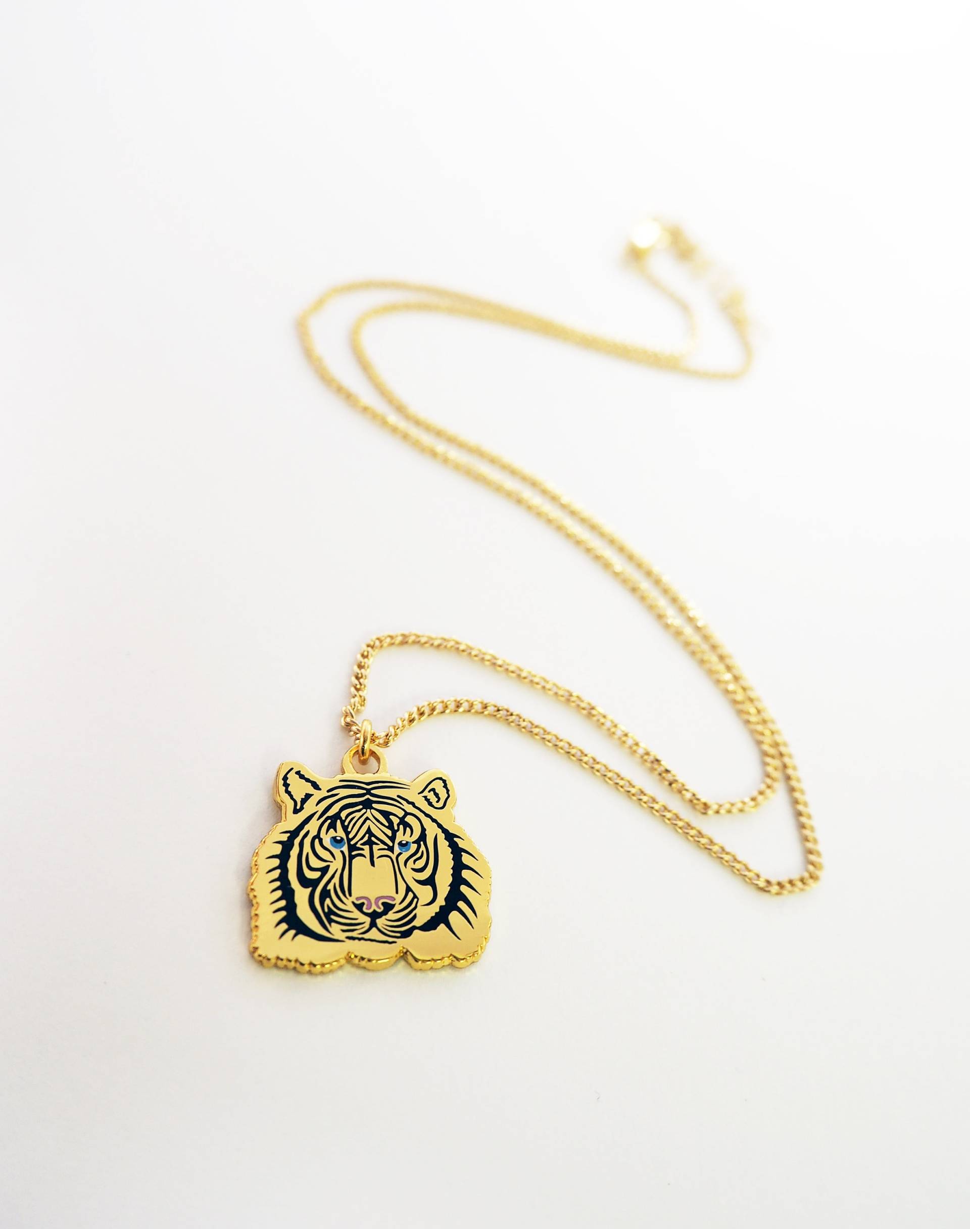 Kleine Goldtiger Halskette, Tier Anhänger Halskette Des Kindes, Tiger Charme, Geburtstagsgeschenk Kleine Goldtiger Halskette, Tier Anhänger Halskette Des Kindes, Tiger Charme, Geburtstagsgeschenk von rosiewonders