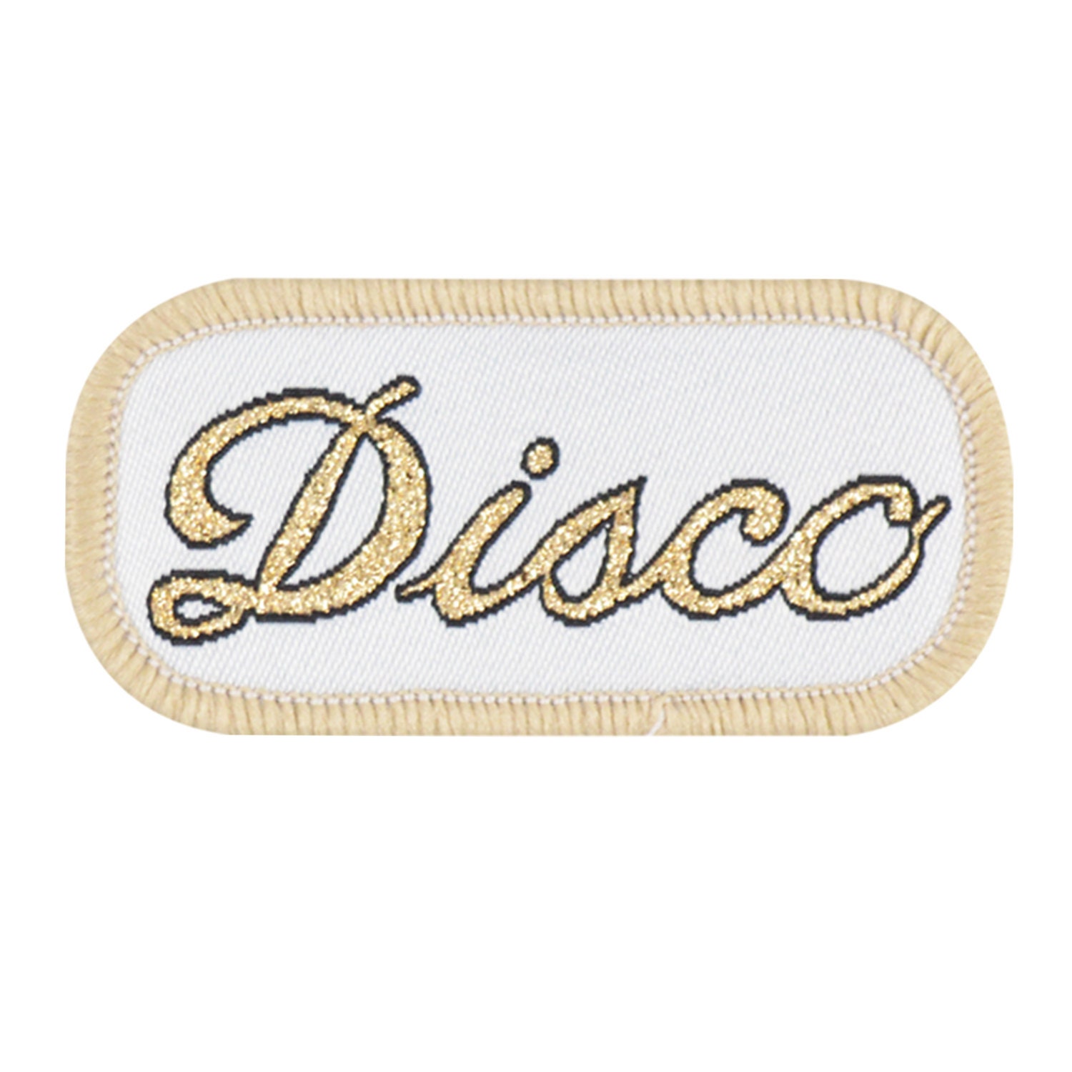 Seconds Sale Eisen Auf Disco Aufnäher, Retro 1970 Gold Lurex Mini Tänzerin Vintage Inspiriert Aufnäher Für Kostüm Jacke Oder Tasche von rosiewonders