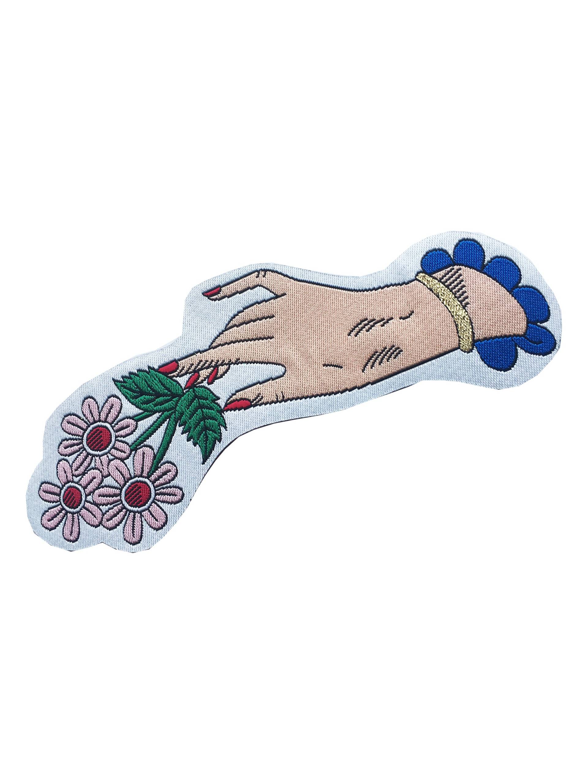 Viktorian Hand & Blumen Bügelbild Tattoo Style | 130 Mm Viktorian Hand & Blumen Bügelbild Tattoo Style | 130 Mm von rosiewonders