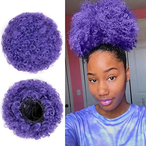 Rosmile Afro-Pferdeschwanz-Verlängerung für schwarze Frauen, kurzer synthetischer Afro-Pferdeschwanz, 80 g, Premiumqualität, für natürliches Haar, Ca-Schwanzknoten von rosmile
