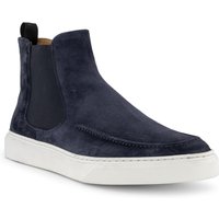 rosso e nero Herren Chelsea Boots blau Velours von rosso e nero