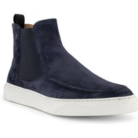 rosso e nero Herren Chelsea Boots blau Velours von rosso e nero