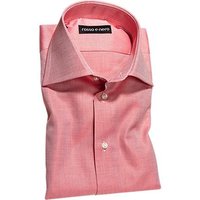 rosso e nero Herren Hemd rot Baumwolle Slim Fit von rosso e nero