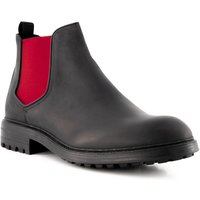 rosso e nero Herren Chelsea Boots schwarz Nubuk-/Veloursleder von rosso e nero