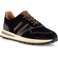 rosso e nero Herren Sneaker blau Leder geprägt von rosso e nero