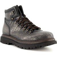 rosso e nero Herren Schnürboots grau Leder geprägt von rosso e nero