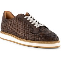 rosso e nero Herren Sneaker braun Leder geprägt von rosso e nero