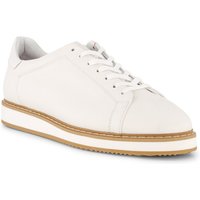 rosso e nero Herren Sneaker weiß Leder geprägt von rosso e nero