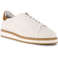 rosso e nero Herren Sneaker weiß Leder geprägt von rosso e nero