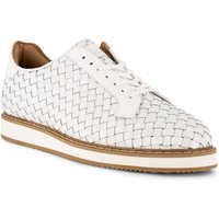 rosso e nero Herren Sneaker weiß Leder geprägt von rosso e nero