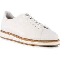 rosso e nero Herren Sneaker weiß Leder geprägt von rosso e nero