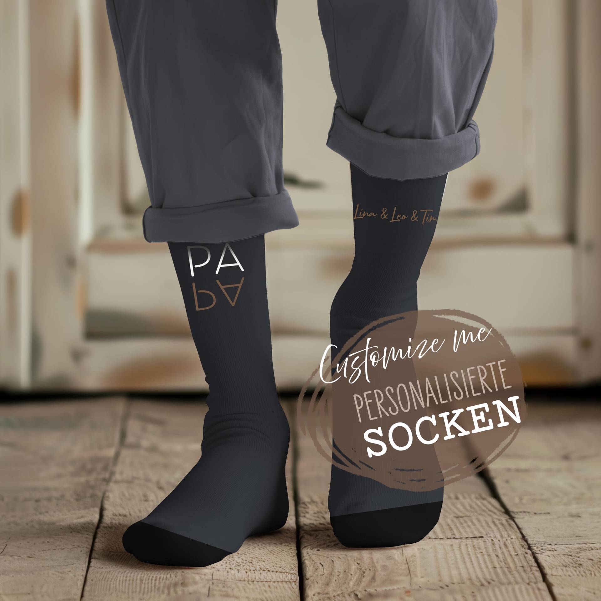 Papa Socken, Personalisierte Socken Mit Kindernamen & Widmung, Geschenk Zum Vatertag, Geburtstag, Ostern, Für Väter, Sportsocken, Strümpfe Papa Socken, Personalisierte Socken Mit Kindernamen & Widmung, Geschenk Zum Vatertag, Geburtstag, Ostern, Für Väter, Sportsocken, Strümpfe von rotekirschen