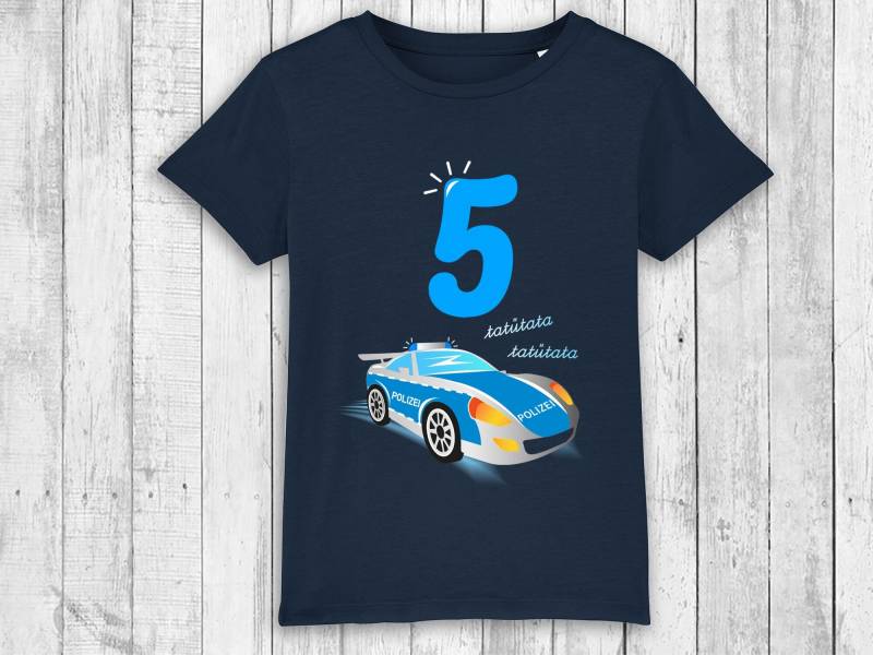 Polizei Geburtstagsshirt Mit Polizeiwagen | Tatütata Shirt Geburtstag Feuerwehr Polizei Geschenk Kinder Personalisiert Polizeiauto 112 von rotekirschen