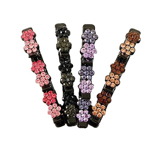 4 Stück Damen Haarspange Klassisch Entenschnabel Styling Clips Breite Zähne Design Haarspange Styling Pin Klammern Seitenschieber Fester Haarschmuck Clips Haarspangen Zubehör Mehrfarbig (D,4PC) von routinfly