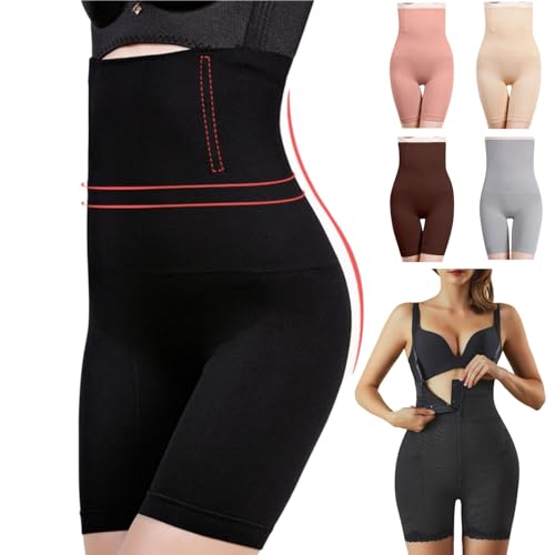 Bauchweg Unterhose, Damen Miederhose, Hohe Taille Nahtlos Stark Formend Bauch Weg Bauchkontrolle Unterwaesche, Hip Shapewear Hoher Taille Frauen Formende Leggings Miederslips (L, #01 Schwarz) von routinfly